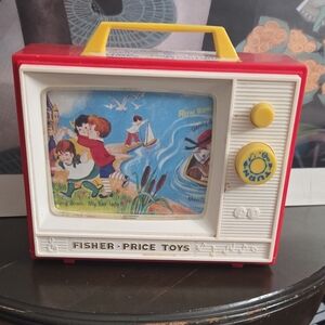 Fisher-Price Musical TV Toy - Red and Yellow